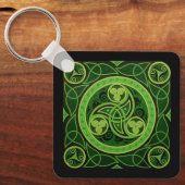 Green Celtic Design Schlüsselanhänger (Vorderseite)