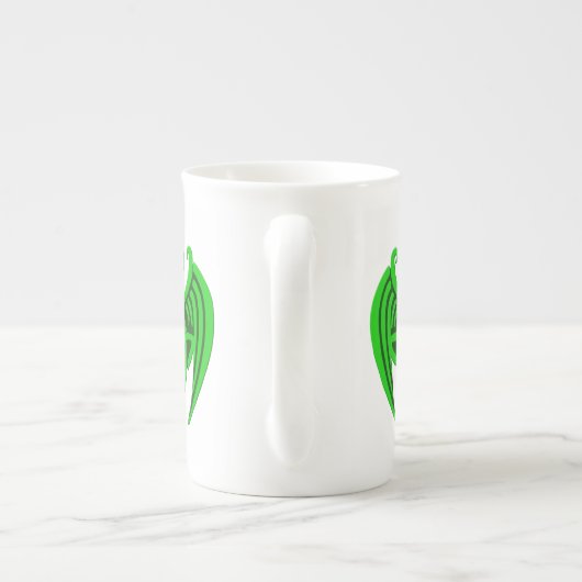 Green Celtic Dragon Bone China Tasse (Rückseite)