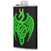 Green Celtic Dragon Flask Flachmann (Links)