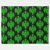 Green Celtic Dragon Fleece Blanket (Vorderseite (Horizontal))