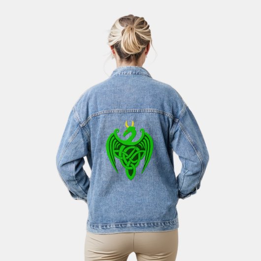 Green Celtic Dragon Jeansjacke (Modell)