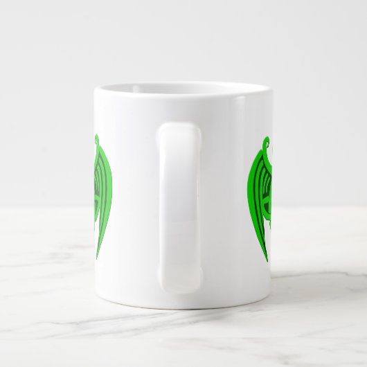 Green Celtic Dragon Jumbo-Tasse (Rückseite)
