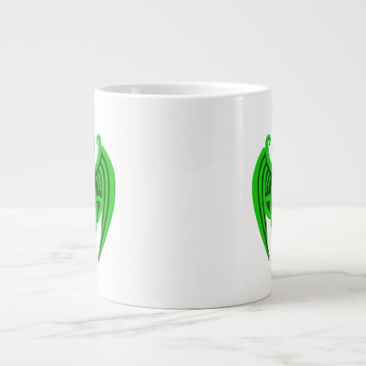 Green Celtic Dragon Jumbo-Tasse (Vorderseite)