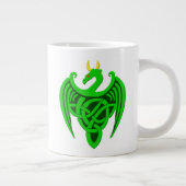 Green Celtic Dragon Jumbo-Tasse (Rechts)