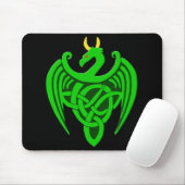 Green Celtic Dragon Mousepad (Mit Mouse)