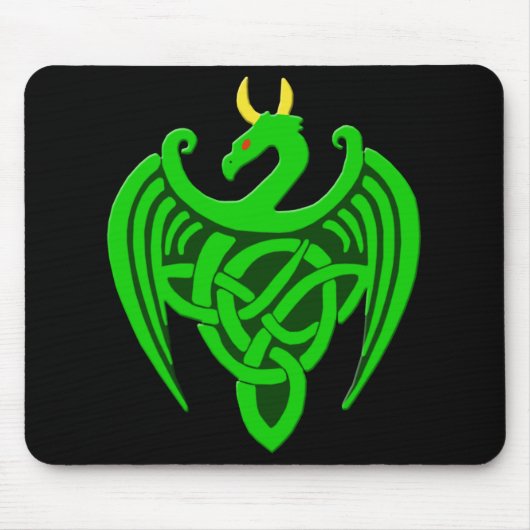 Green Celtic Dragon Mousepad (Vorne)