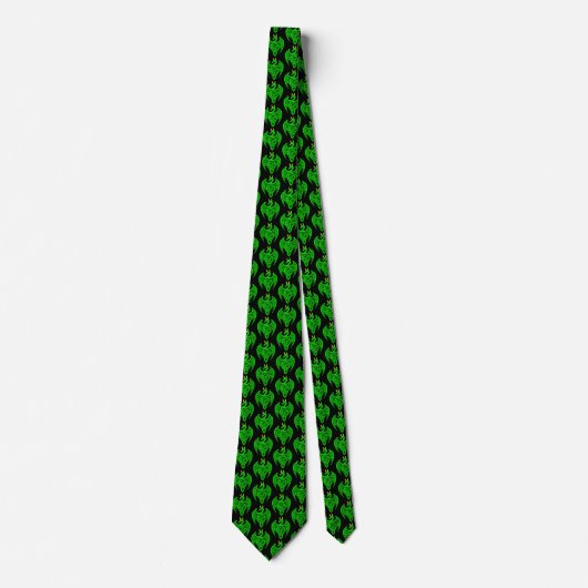 Green Celtic Dragon Neck Tie Krawatte (Vorderseite)