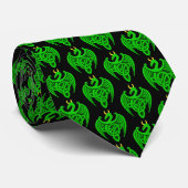Green Celtic Dragon Neck Tie Krawatte (Gerollt)