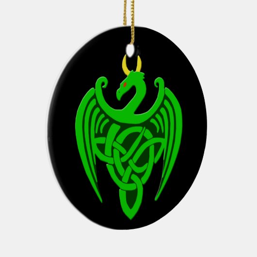 Green Celtic Dragon Ornament (Rechts)
