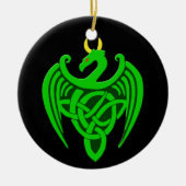 Green Celtic Dragon Ornament (Vorne)