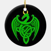 Green Celtic Dragon Ornament (Hinten)