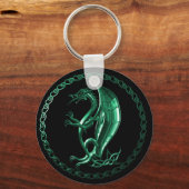 Green Celtic Dragon Schlüsselanhänger (Vorderseite)