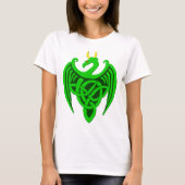 Green Celtic Dragon T Shirt (Vorderseite)