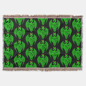 Green Celtic Dragon Throw Blanket Decke (Vorderseite)