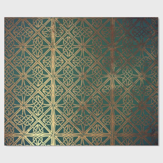 Green Celtic Geschenkpapier (Flach)