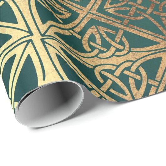 Green Celtic Geschenkpapier (Rolleneckpunkt)