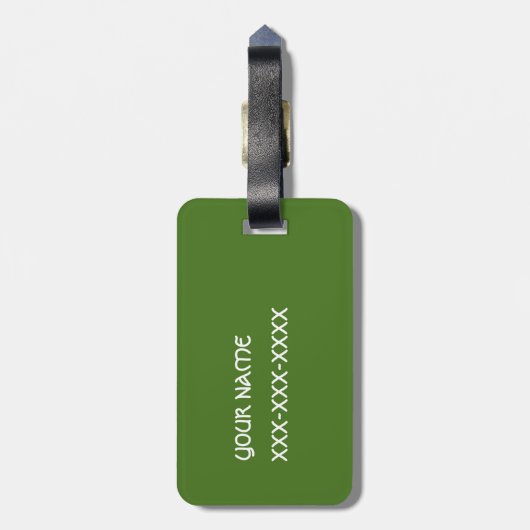 Green Celtic Irish Four Leafed Clovers St Patrick Gepäckanhänger (Rückseite vertikal)