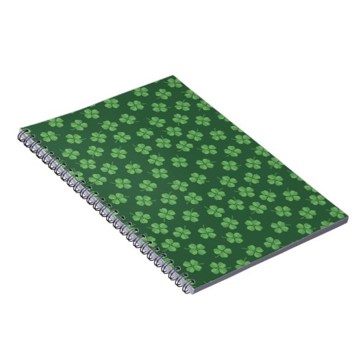 Green Celtic Irish Four Leafed Clovers St Patrick Notizblock (Rechte Seite)