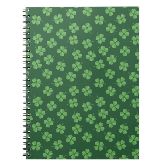 Green Celtic Irish Four Leafed Clovers St Patrick Notizblock (Vorderseite)