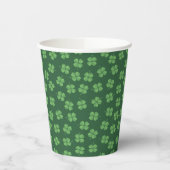 Green Celtic Irish Four Leafed Clovers St Patrick Pappbecher (Links)