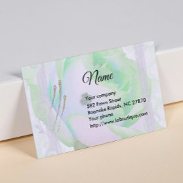 Green Celtic Irish Rose Business Card Visitenkarte