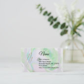 Green Celtic Irish Rose Business Card Visitenkarte (Stehend Vorderseite)