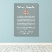 Green Celtic Irish Wedding Vows Handfasts Leinwanddruck (Insitu (Holzboden))