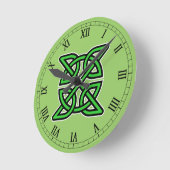 Green Celtic Knock Wall Uhr (Winkel)