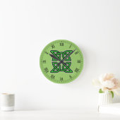 Green Celtic Knock Wall Uhr (Zuhause)