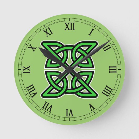 Green Celtic Knock Wall Uhr (Vorderseite)