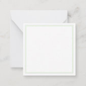 GREEN CELTIC KNOT 2.5" Square Flat Note Card Mitteilungskarte (Rückseite)