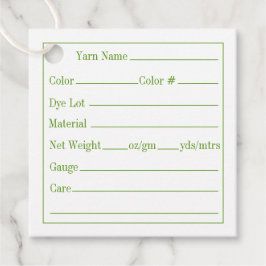 GREEN CELTIC KNOT 2" Quadratgarnmarken Geschenkanhänger