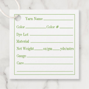 GREEN CELTIC KNOT 2" Quadratgarnmarken Geschenkanhänger