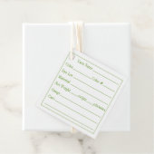 GREEN CELTIC KNOT 2" Quadratgarnmarken Geschenkanhänger (Beispiel)