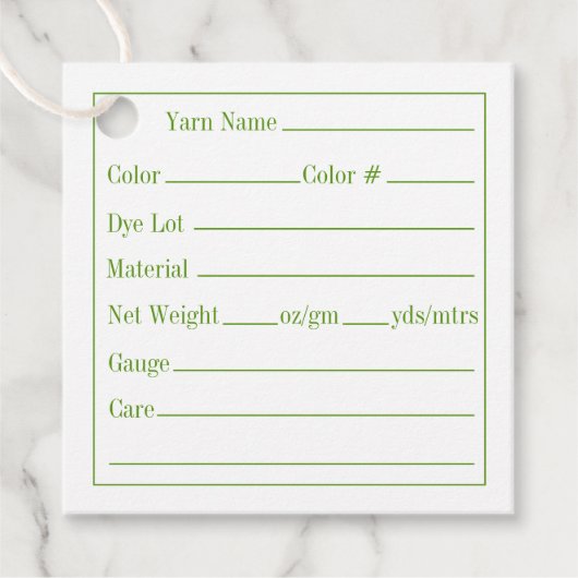 GREEN CELTIC KNOT 2" Quadratgarnmarken Geschenkanhänger (Vorderseite)