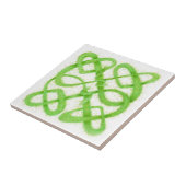 GREEN CELTIC KNOT 4,25" Keramik Tile Fliese (Seite)