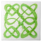 GREEN CELTIC KNOT 6" Keramik Tile Fliese (Vorderseite)