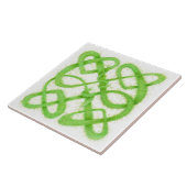 GREEN CELTIC KNOT 6" Keramik Tile Fliese (Seite)