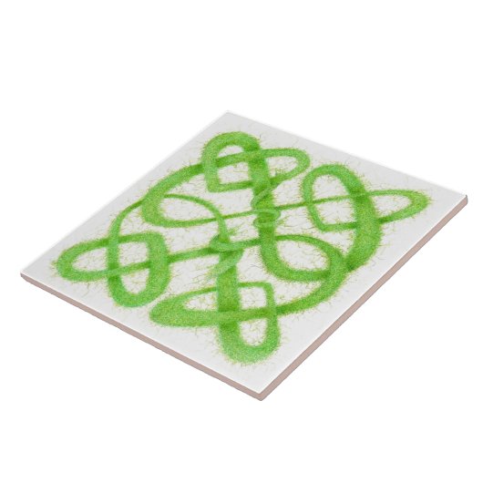 GREEN CELTIC KNOT 6" Keramik Tile Fliese (Seite)