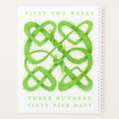 GREEN CELTIC KNOT 8.5x11 Planer / Kalender (Rückseite)