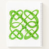 GREEN CELTIC KNOT 8.5x11 Spiral Notebook Notizblock (Rückseite)