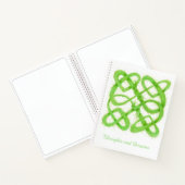 GREEN CELTIC KNOT 8.5x11 Spiral Notebook Notizblock (Innenseite)