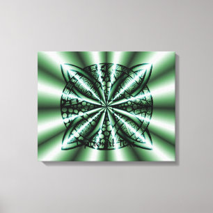 Green Celtic Knot Art Leinwanddruck