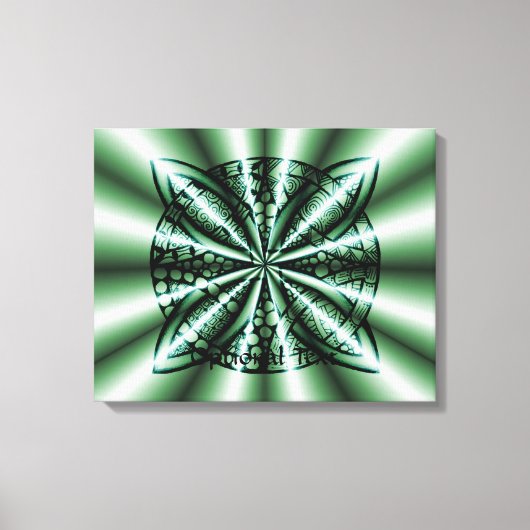 Green Celtic Knot Art Leinwanddruck (Vorderseite)