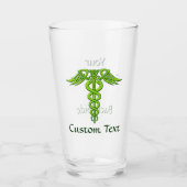 Green Celtic Knot Caduceus Glas (Vorderseite)