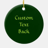 Green Celtic Knot Caduceus Keramik Ornament (Hinten)