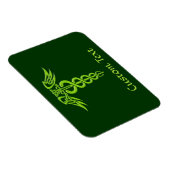 Green Celtic Knot Caduceus Magnet (Rechte Seite)