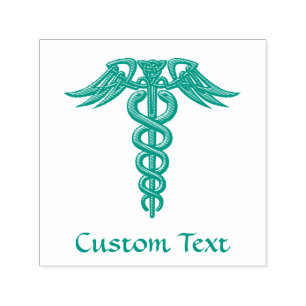 Green Celtic Knot Caduceus Permastempel