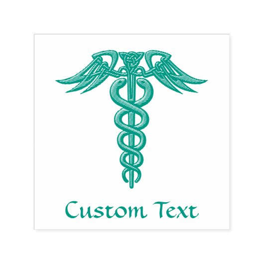 Green Celtic Knot Caduceus Permastempel (Design)
