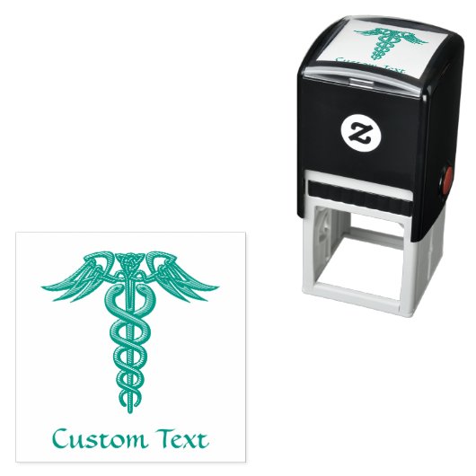 Green Celtic Knot Caduceus Permastempel (Beispiel)